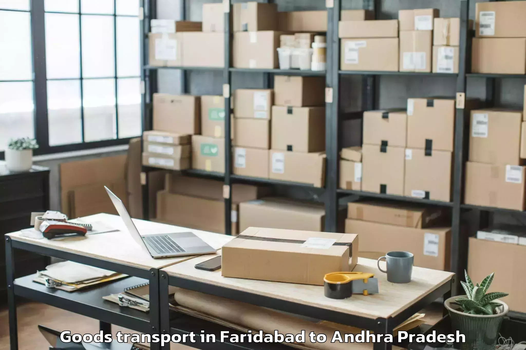 Book Your Faridabad to Naidupet Goods Transport Today